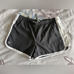 Old Navy Black Athletic Shorts with White Lining low rise
